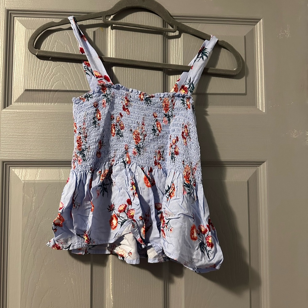 Mossimo Supply Co. Blue Floral Camisole